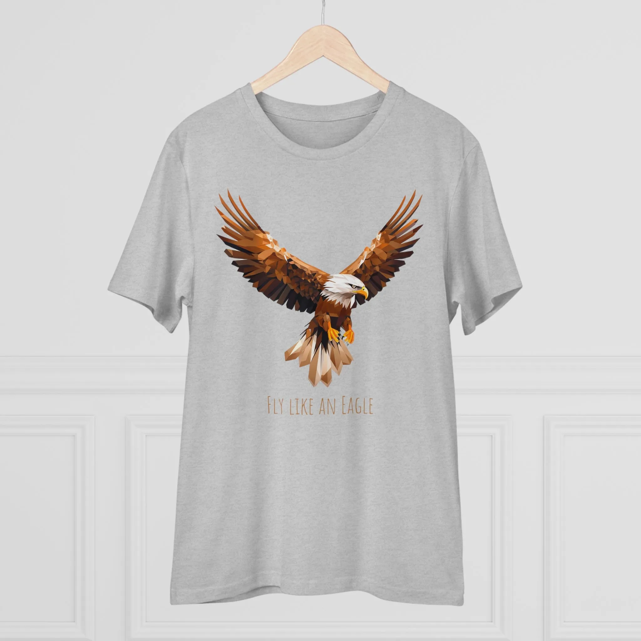 Eco-Friendly Geometric Eagle T-Shirt: "Fly Like An Eagle"