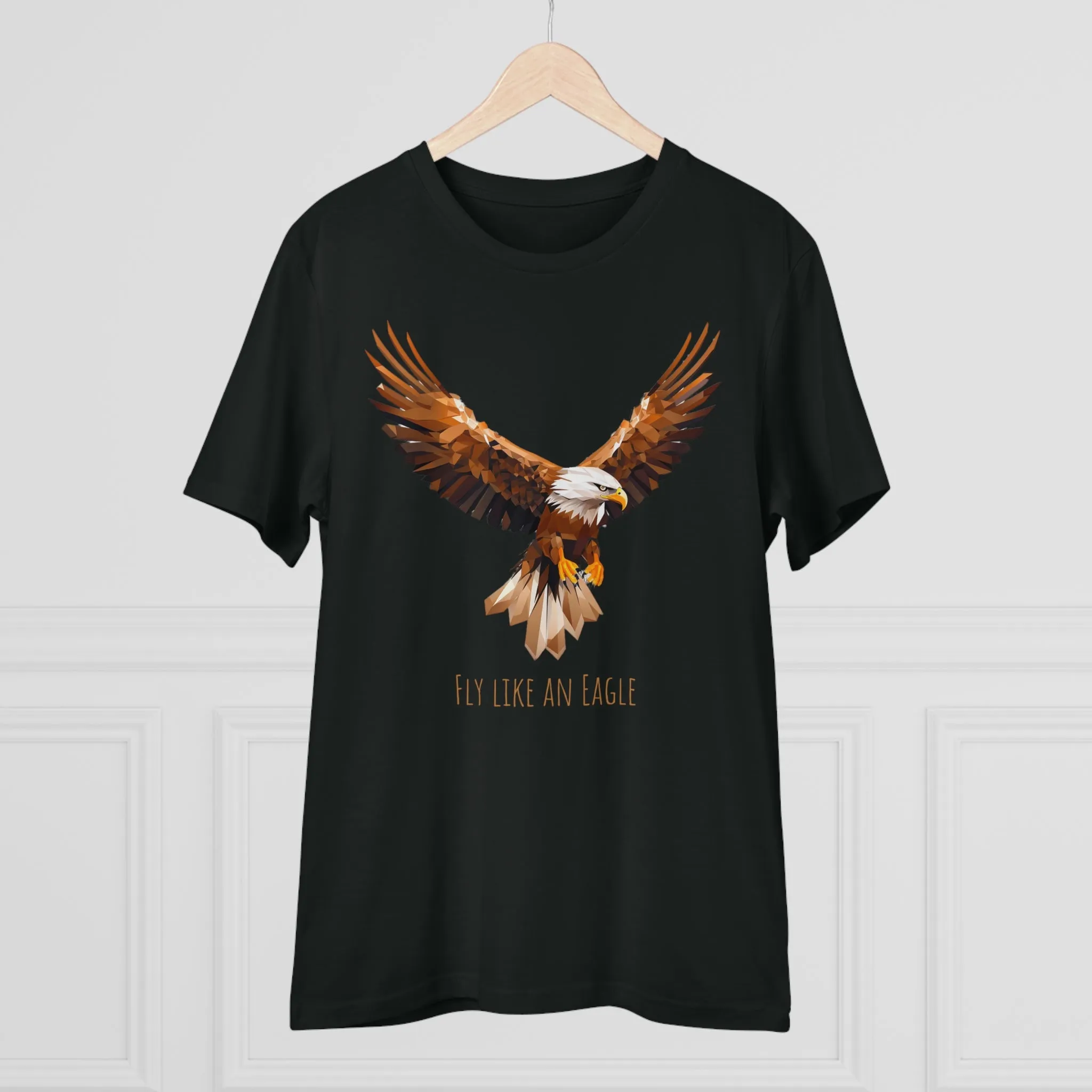 Eco-Friendly Geometric Eagle T-Shirt: "Fly Like An Eagle"