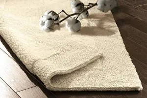 Eco Living Havanna Reversible Cotton Bathroom Rug (21.7 x 25.6in, Natural)