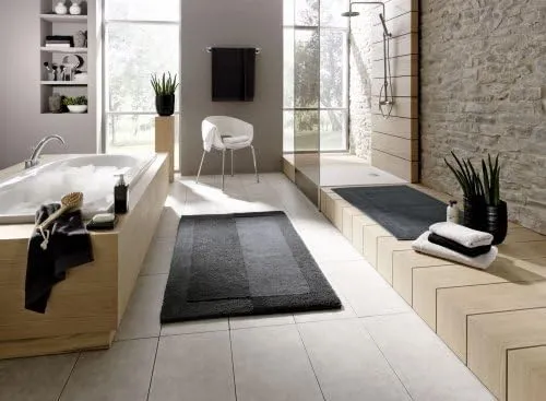Eco Living Havanna Reversible Cotton Bathroom Rug (21.7 x 25.6in, Natural)