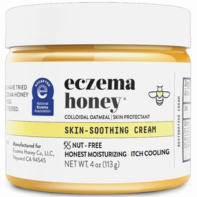 ECZEMA HONEY Nut-Free Original Skin-Soothing Cream - Honey Lotion For Dry & Sensitive Skin - Natural Eczema Cream for Adults & Kids - Itchy Relief Cream for Eczema, Psoriasis, Dermatitis & More (4 Oz)