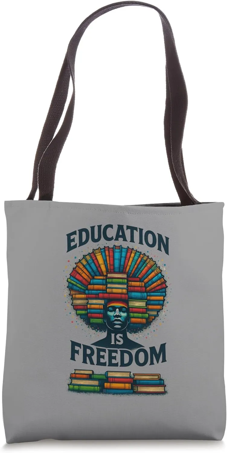 Education Is Freedom – Afrocentric Book Power Art Tote Bag
