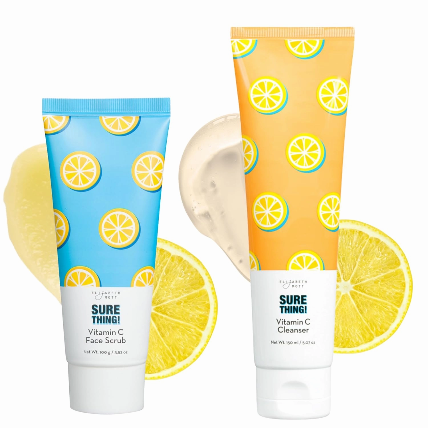 Elizabeth Mott Vitamin C Face Scrub and Cleanser Bundle | Vegan and Cruelty-Free Skincare