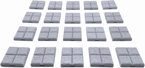 EnderToys Locking Dungeon Tiles - Floor Tiles (20x Pieces), Terrain Scenery Tabletop 28mm Miniatures Role Playing Game, 3D Printed Paintable