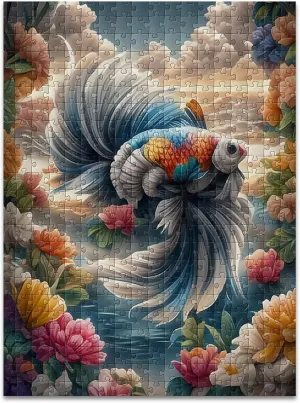Enjoyable Family Fun Jigsaw Puzzle Marine Fish Puzzles for Adults 500 Pieces,Animal Puzzle DIY Jigsaw Puzzles Gifts for Women Men Friends Family Dinner Party Game