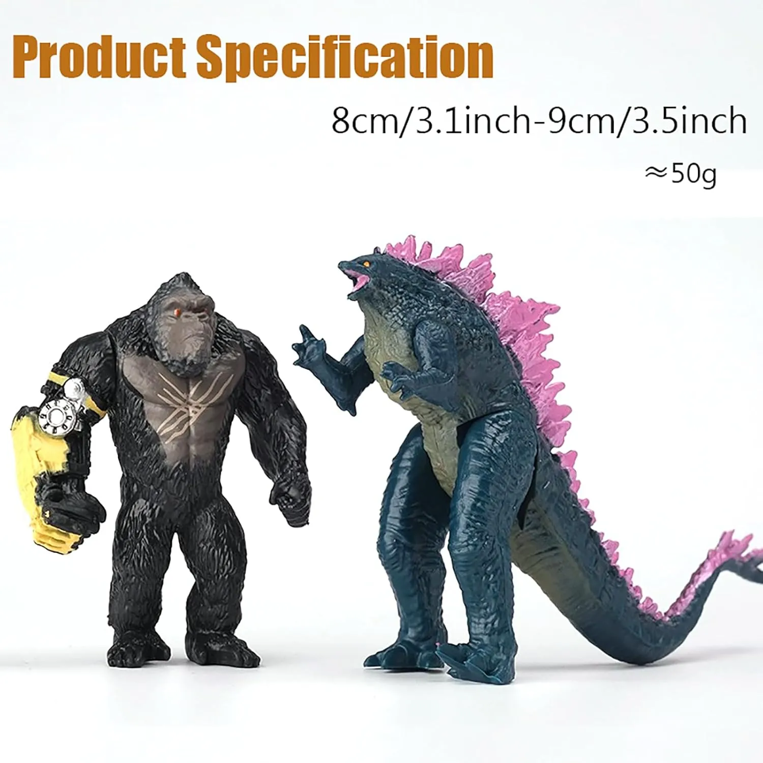 Epic Monster Battle Action Figures Set, 6-Pack 4.7" Tall Collectible Toys, Highly Detailed and Articulated, Ideal for Fans and Collectors, Movie Monster Series (6pcs)