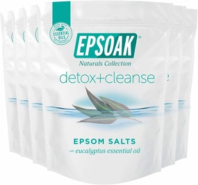 Epsoak Epsom Salt Detox   Cleanse - 12 lbs. (Qty. 6 x 2 lb. Bags) Bath Salts with Natural Essential Oils