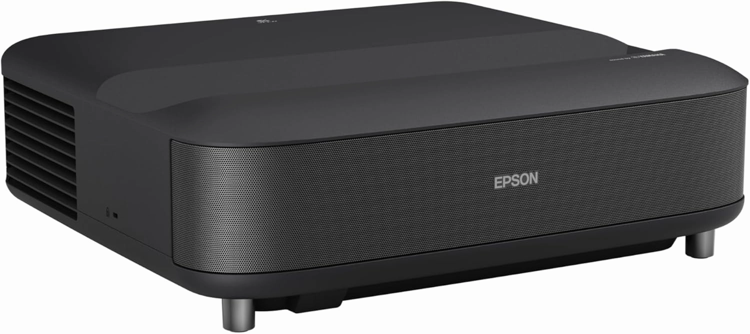 Epson EpiqVision Ultra LS650 Ultra Short Throw 3-Chip 3LCD Smart Streaming Laser Projector, 4K PRO-UHD, HDR, 3,600 Lumens, up to 120", Epson Setting Assistant, Android TV, Sound by Yamaha - Black