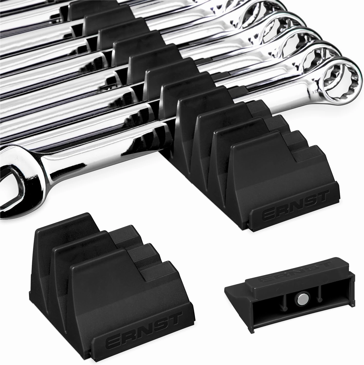 Ernst Manufacturing Wrench Pro - Modular Wrench Organizer for 40 Tools with Magnetic Base - Made in the USA