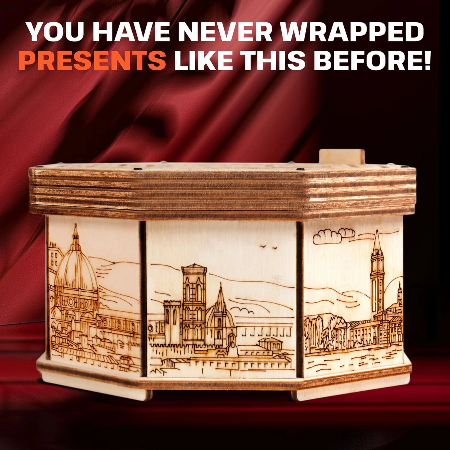 ESC WELT Wooden Secret Maze Box - Creative Gift Box for Money, Vouchers, Gift Cards - 3D Wooden Box Game - Gift Box Riddle Game - Gift Box for Teens and Adults - 3D Wooden Puzzle