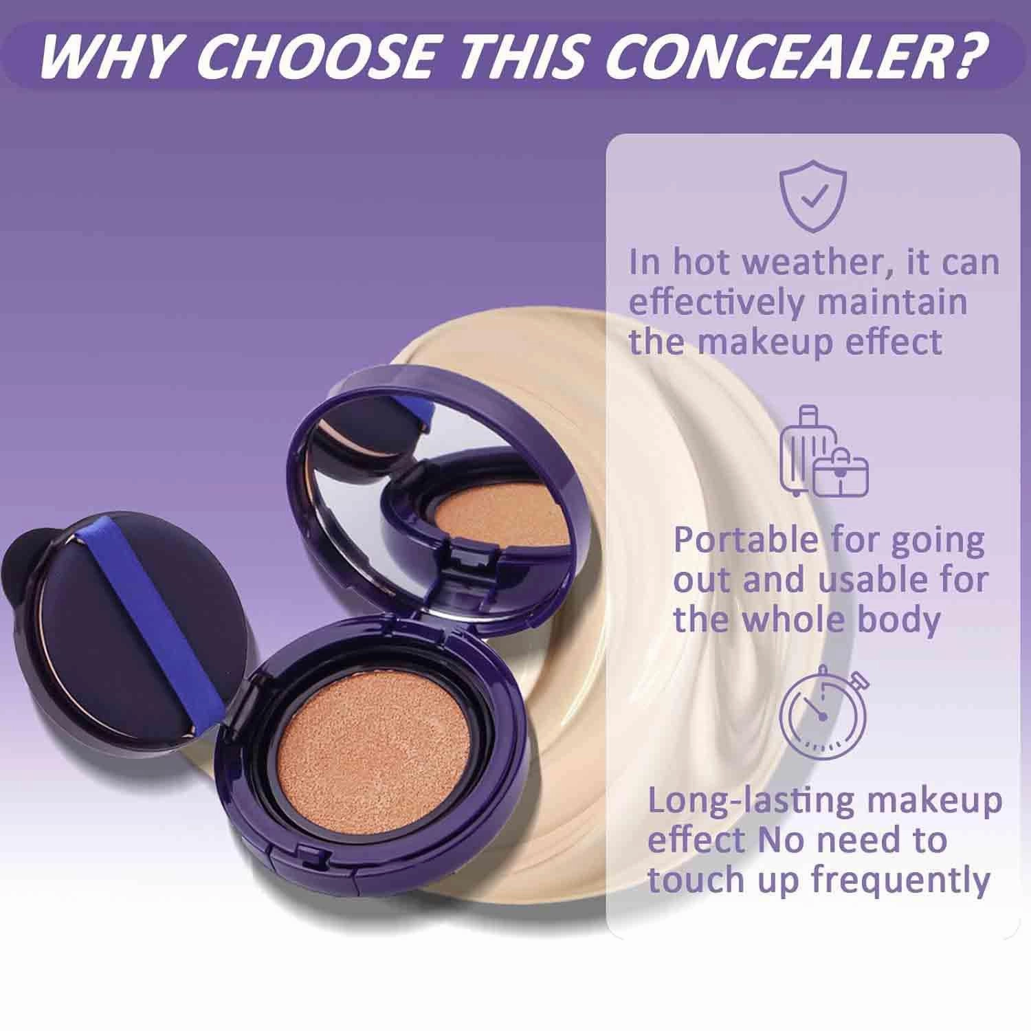 Evanesce Soft Matte Cream Concealer - Full Coverage Finish, Water-Resistant & Long-Lasting - Hydrating Under Eye Concealer for Dark Circles, Blemishes, Imperfections (2pc)
