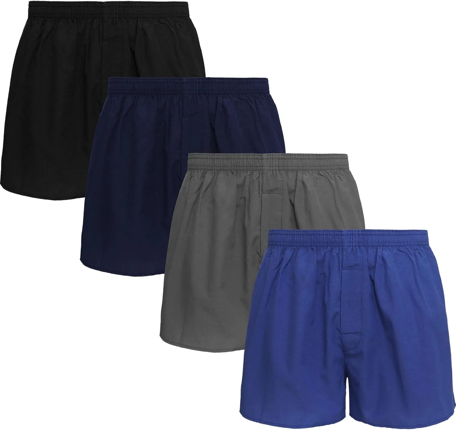 Falari 4-Pack Men's Boxer Underwear 100% Cotton Premium Quality