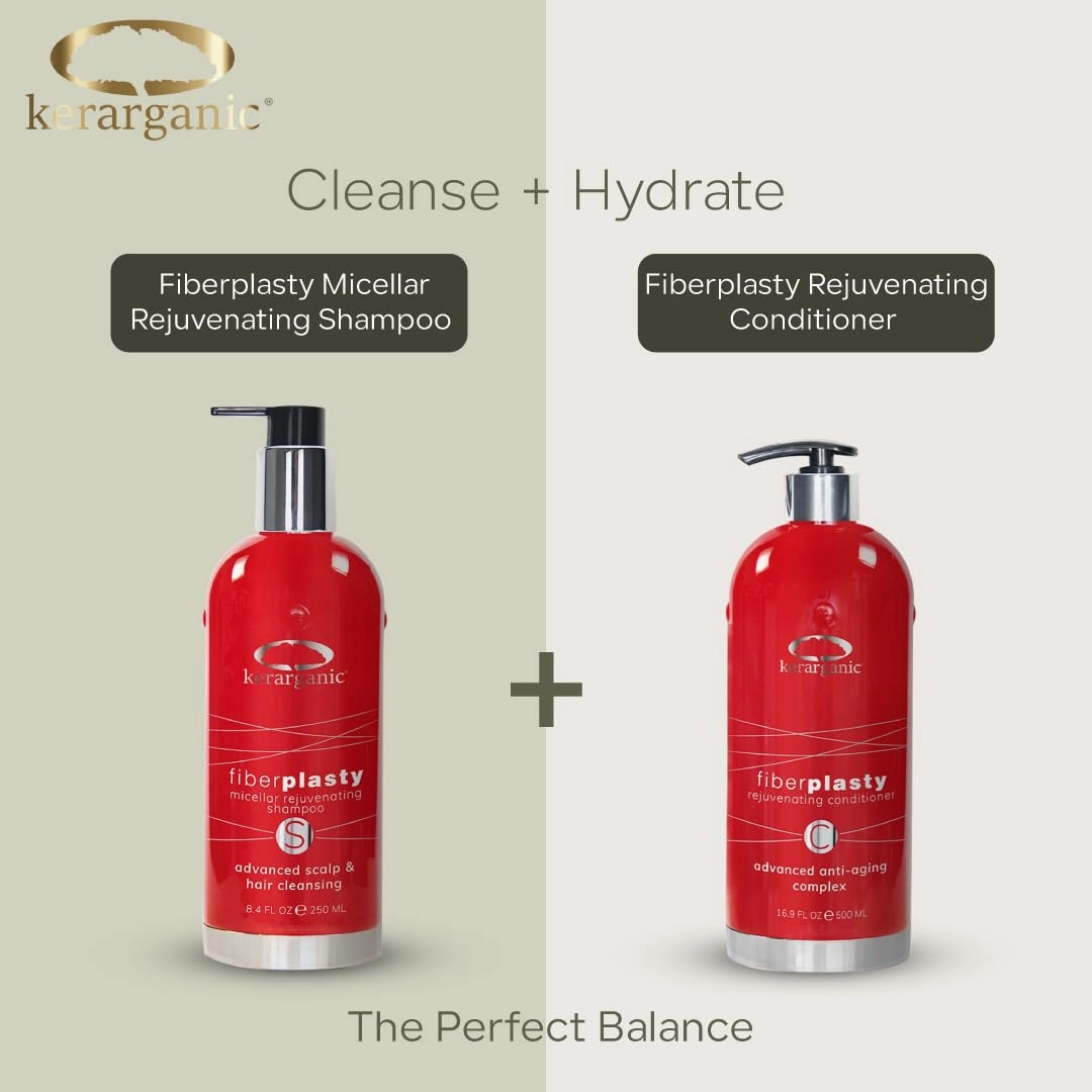 Fiberplasty Micellar Rejuvenating Shampoo   Fiberplasty Rejuvenating Conditioner Set (250ml/8.4oz): Advanced hair anti-aging complex.