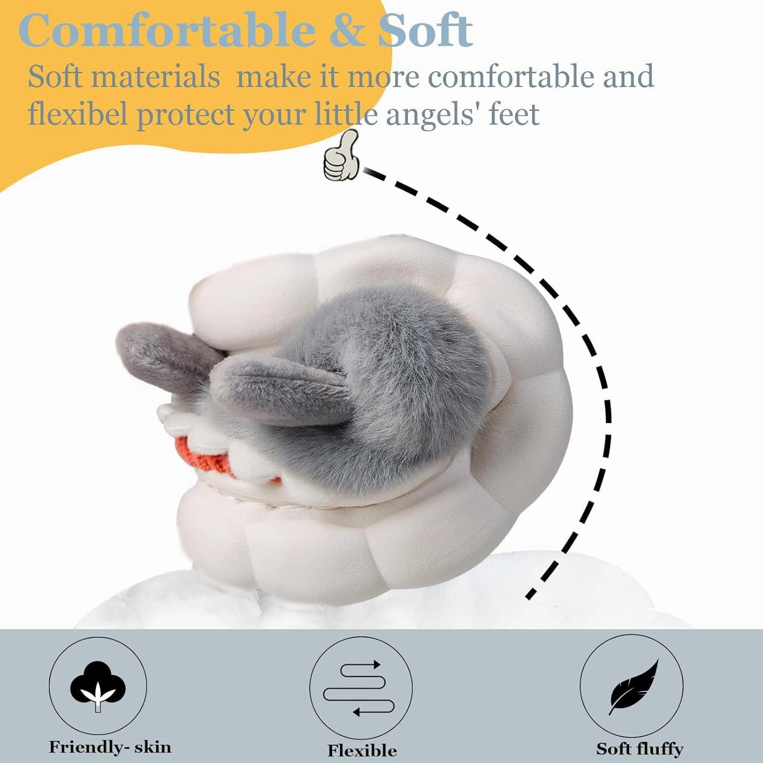 Fiedaz Boys Girls Shark Slippers for Toddler Kids - Cute Plush Warm Non-Slip Indoor Bedroom Winter Shoes