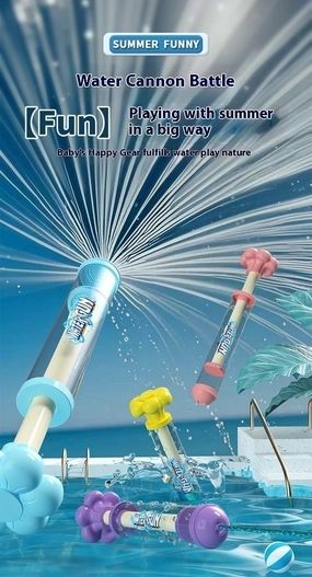 Fireworks Water Gun, 4 PCS High Pressure Pull-Out Colorful Water Toys for Parties, Pool, Beach & Family Gatherings (Random Colors)