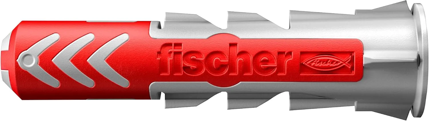 fischer DuoPower 8 x 40 in The BigBox, 450 Universal Dowels, Powerful 2-Component Dowels, Plastic Dowels for Mounting in Concrete, Bricks, Stone, Plasterboard Panels and Much More, Without Screws
