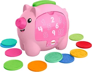 Fisher-Price Baby Musical Toy Laugh & Learn Count & Rumble Piggy Bank with Songs & Motion for Infants & Toddlers Ages 6  Months​