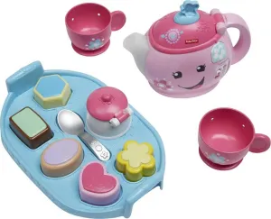 Fisher-Price Toddler Toy Laugh & Learn Sweet Manners Tea Set with Music & Lights for Educational Pretend Play Kids Ages 18  Months