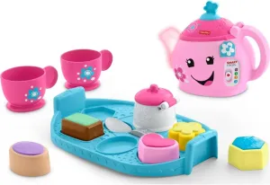 Fisher-Price Toddler Toy Laugh & Learn Sweet Manners Tea Set with Smart Stages Learning Songs for Pretend Play Kids Ages 18  Months