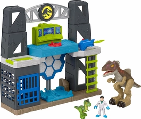 Fisher-Price Imaginext Jurassic World Dinosaur Toys Scan & Glow Dino Playset with Lights & Sounds for Kids Ages 3  Years​