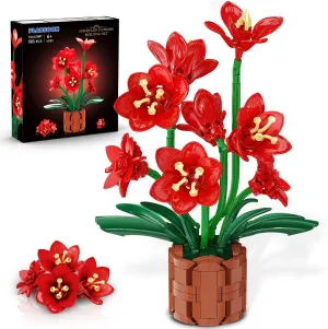 Flowers Bonsai Building Set, Botanical Collection Building Block, Artificial Plant Kit Office Home Decor, 503 PCS Flower Bouquet Bonsai Birthday Gift for Her Adults Kids Boys Girls 6-12 