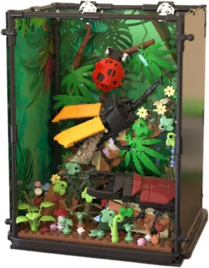 Flowers Botanical Insect Garden Building Toy, Animals Insect Tank Building Set, Office Home Decor, Ideal Birthday