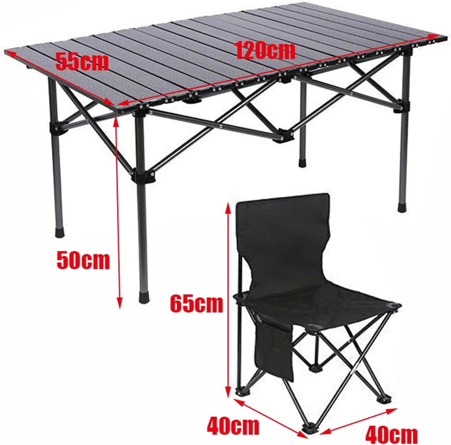 Folding Picnic Tables Portable Ultralight Hiking airs Outdoor Bea Camping air Set with Roll up Carbon Steel Camping Tables and Net Bag