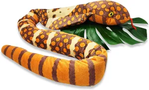Forest & Twelfth Kids 67” Plush Snake Toy – Stuffed Animal Toys Made from 100% Recycled Material – Cute, Adorable, & Eco-Friendly Toy Snakes for 0  Year Old Kids, Over 5 Feet Long! (Cobra Snake)