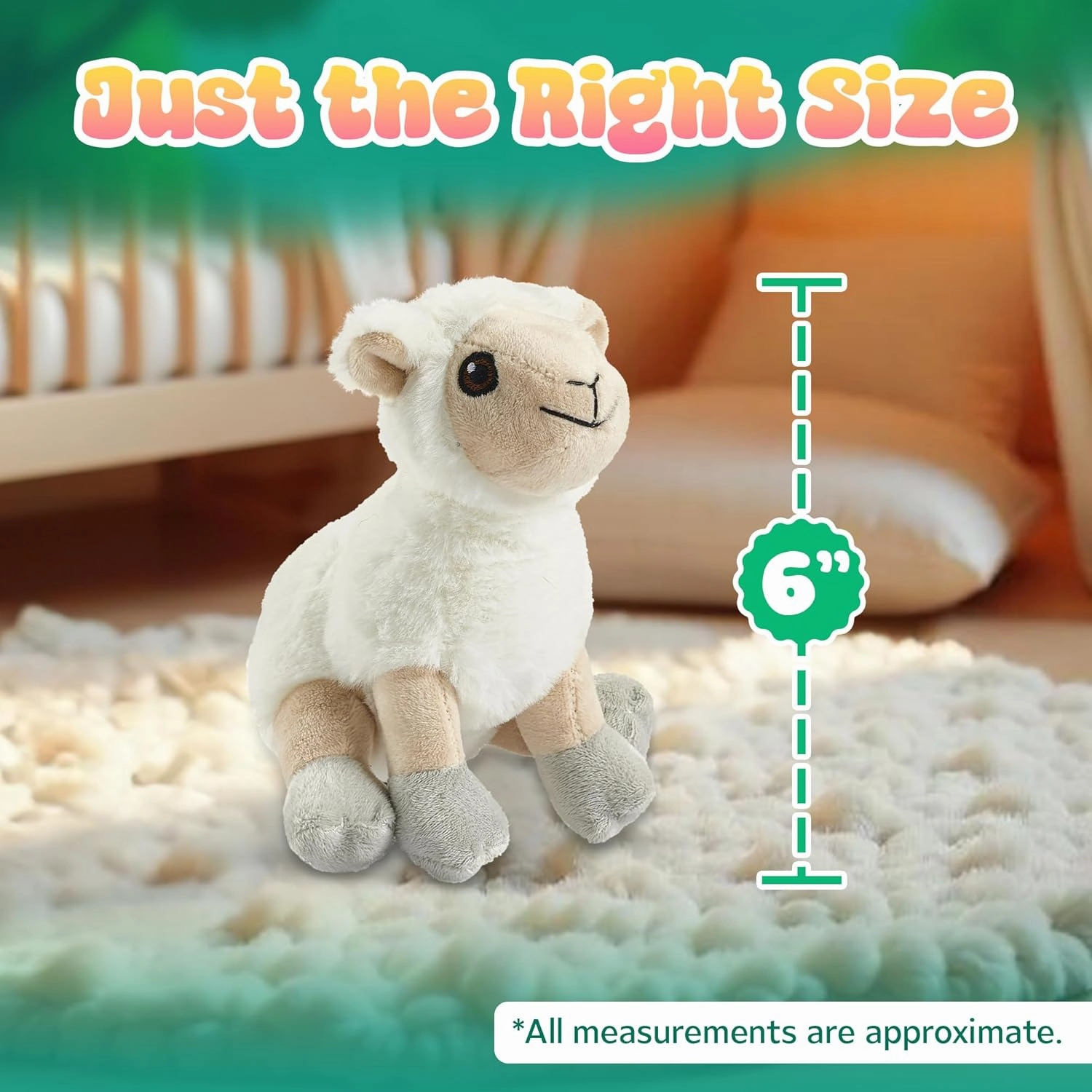 Forest & Twelfth Earth Safe 6" Llama Stuffed Animal Safari Animals Plush, Eco-Friendly Stuffed Animals for Babies, Kids, Soft Toys Made from 100% Recycled Plastic (6" Llama)
