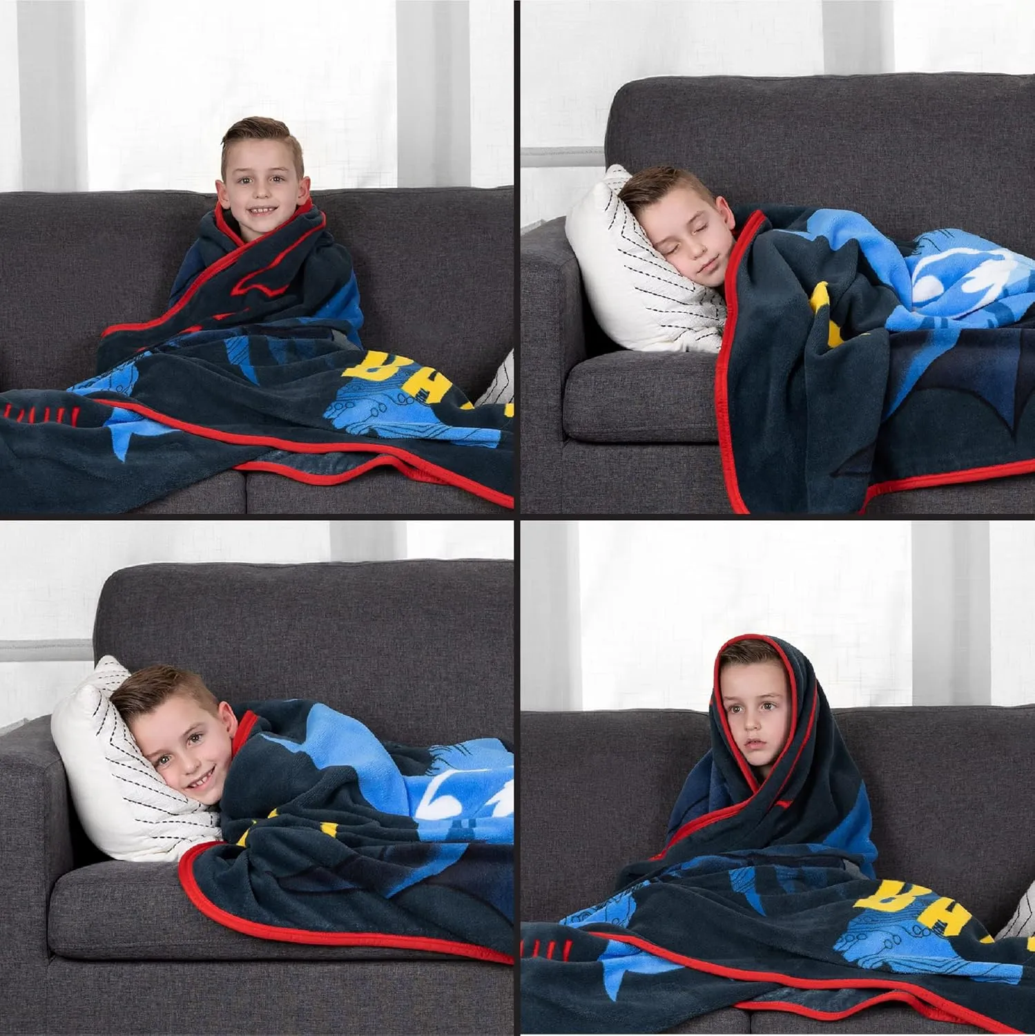 Franco Kids Bedding Super Soft Plush Micro Raschel Blanket, 62 in x 90 in, Batman