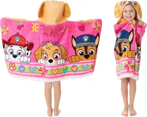 Franco Paw Patrol Pink Bath/Pool/Beach Soft Cotton Terry Hooded Towel Wrap, 24" x 50", Kids