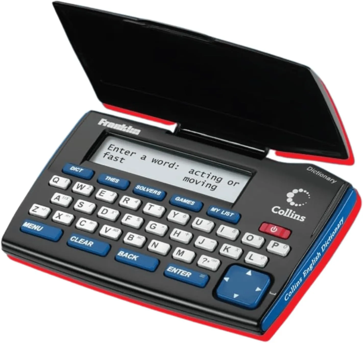 Franklin Collins English Digital Dictionary Express Edition - Electronic Dictionary, Your Language Companion with Thesaurus, Games & Converters - Dictionary with Synonyms and Antonyms