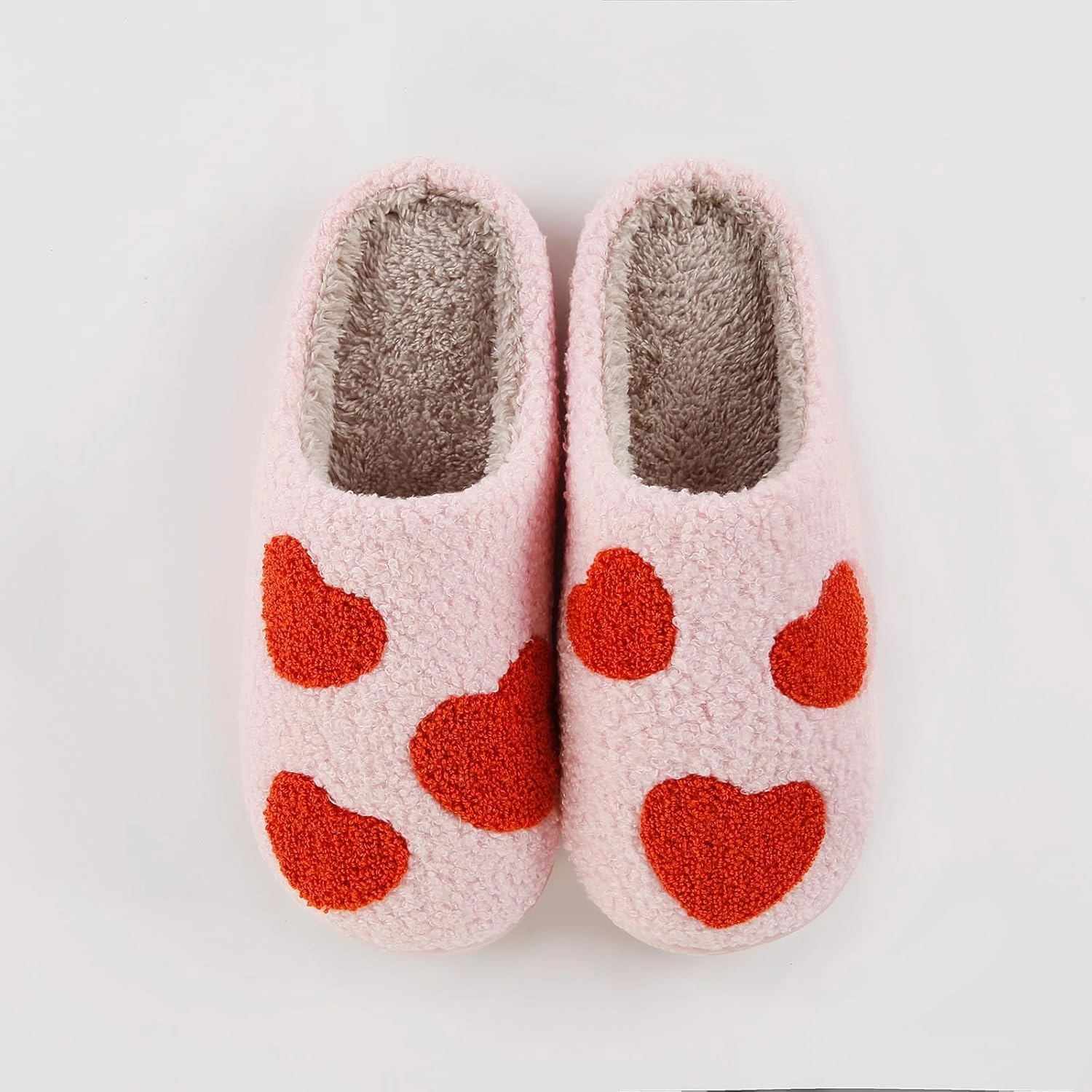 Fun and Loving Slippers Valentine's Day Style Women's & Men's Comfortable Memory Foam Slippers Fluffy and Soft Memory Foam Retro Indoor and Outdoor Home Couple Shoes