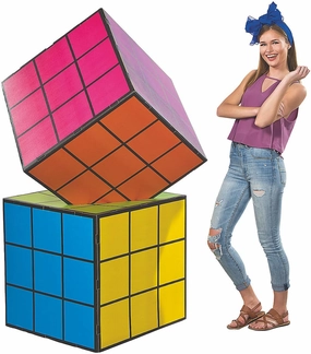 Fun Express 2 Piece 3D Magic Cube Stand up for Party, Large