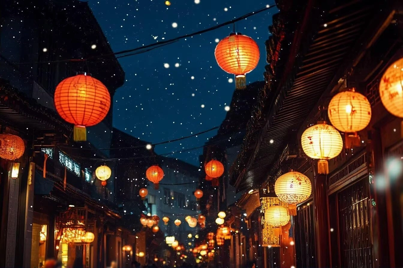 Funny Wooden Puzzle - Lantern Street, Thick Paper Puzzles, Unique Gift of 1000 Puzzles, Adult Challenge Activity DIY Family Entertainment Interactive Fun Jigsaw Puzzle Gifts, Art Home Decor
