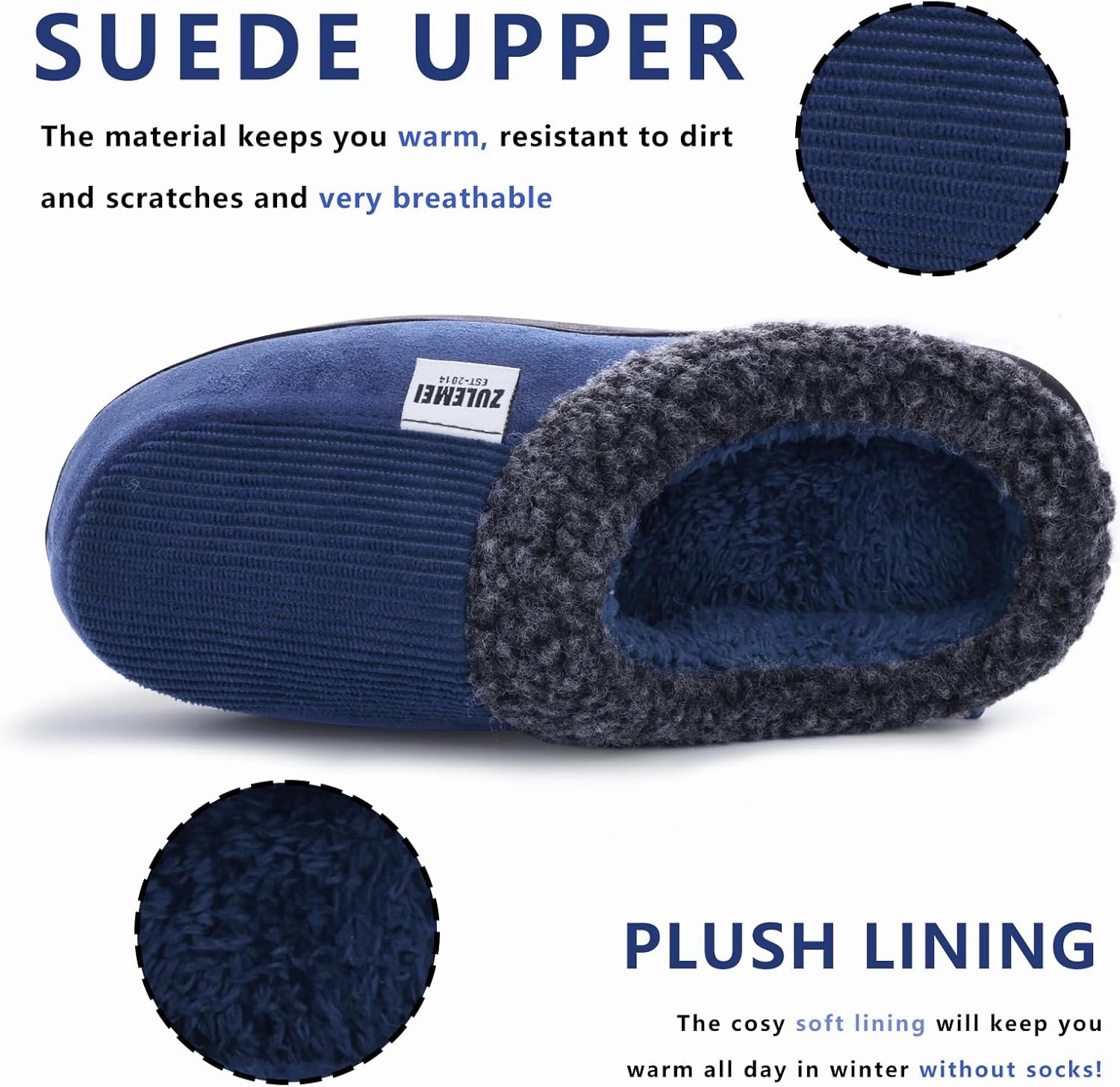 Fuzzy Slippers – Cozy, Plush House Slippers with Wrapped Heel for Ultimate Comfort