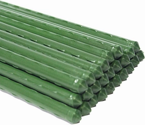 G-LEAF 4Ft Tomato Garden Stakes Cage Plastic Coated Steel Tube Plant Sticks for Tomato,Cucumber,Bean,Tree,Pack of 25