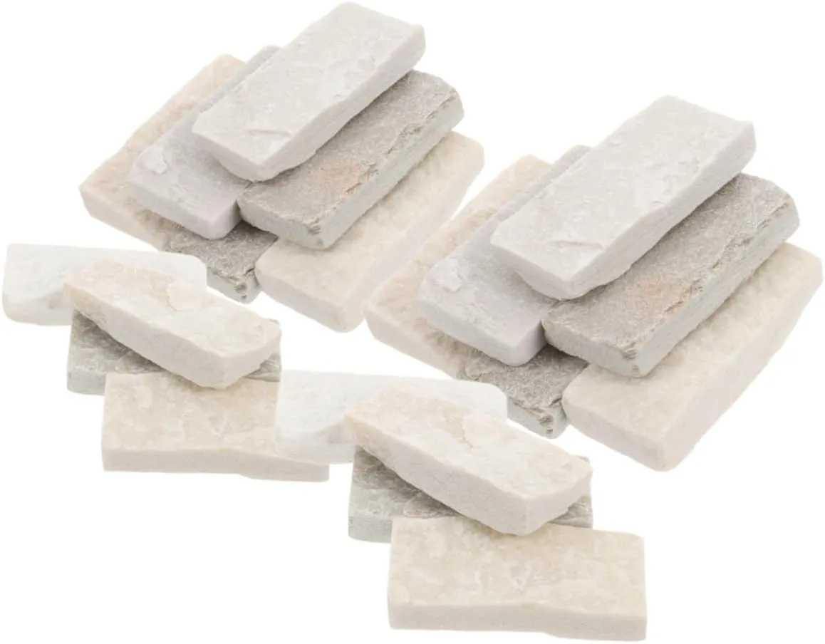 GANAZONO Mini Bricks for Dollhouse 40pcs Miniature Bricks Model Realistic for Potted Plant Decoration and Aquarium Landscaping