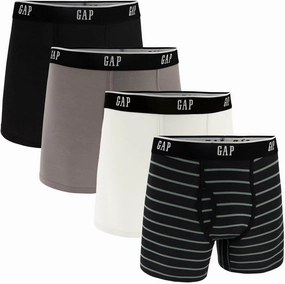 GAP Men's Underwear, Ultra Soft Modal Fabric with Fly Pouch Boxer Brief for Men, 4-Pack