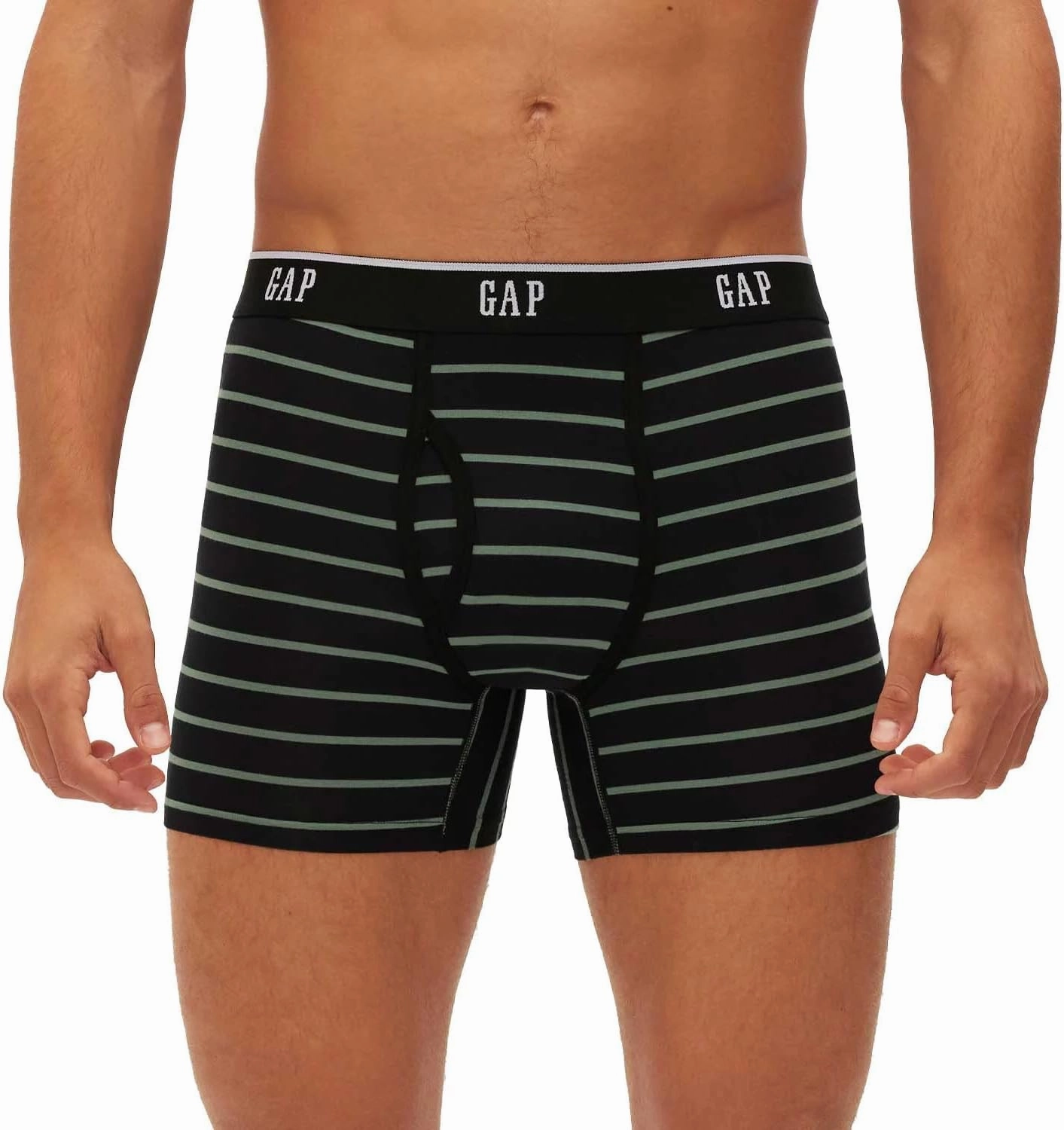 GAP Men's Underwear, Ultra Soft Modal Fabric with Fly Pouch Boxer Brief for Men, 4-Pack