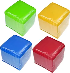 Garneck 4pcs DIY Educational Dice Blank Cubes for Learning Interactive Classroom Supplies Develop Concentration Teaching Tool for Creative Play