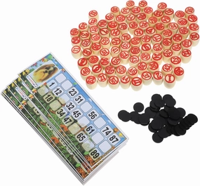 GARVALON 1set Russian Game Set Bingo Cards and for Family Fun Educational Russian Game for Adults and Boys and Girls Compact and Portable