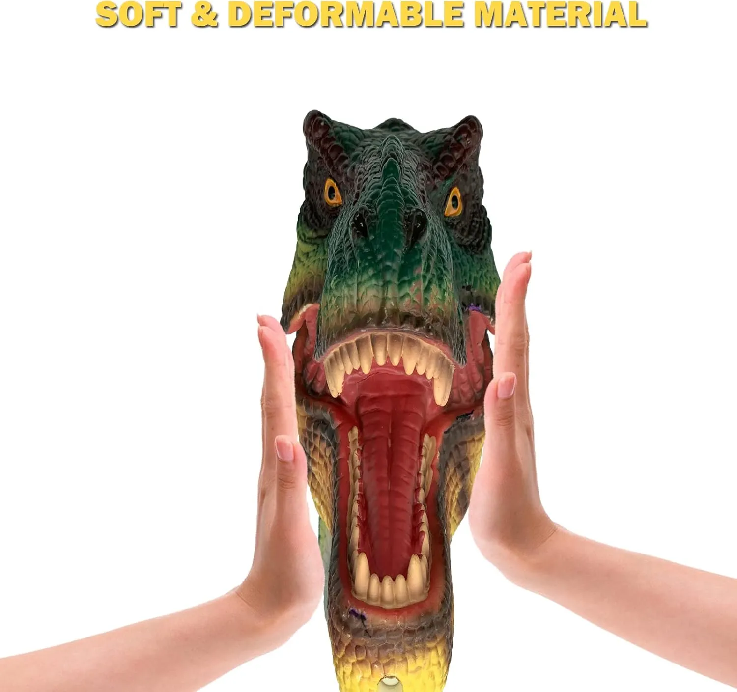 Gemini&Genius Dinosaur Toys Tyrannosaurus Rex Puppets with Audio Support, Dinosaurs Hand Puppet Halloween Scary Toys Role Play and Party SuppliesToys for Kids 3-12 Years Old