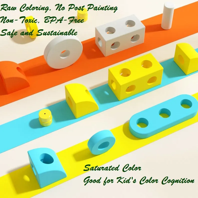 Giant Foam Building Block Set for Imaginative Construction and STEM Learning, Kid’s Safe and Entertaining Playset