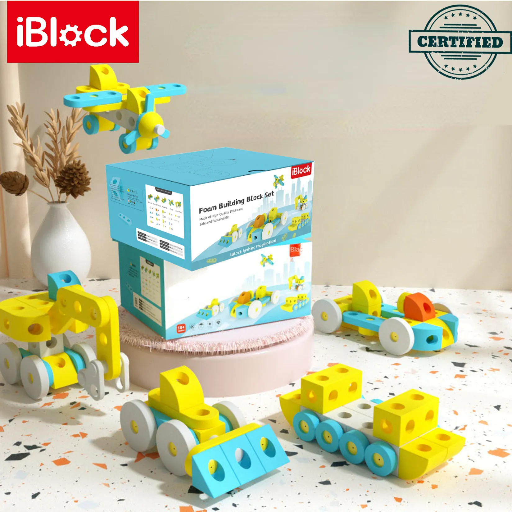 Giant Foam Building Block Set of Transport Model