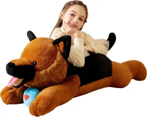 Giant German Shepherd Dog Stuffed Animal Plush Soft Toy,30" Large Cuddly Puppy Toys Jumbo Cute Big Size Huge Plushy Plushie,Birthday Gifts for Kid
