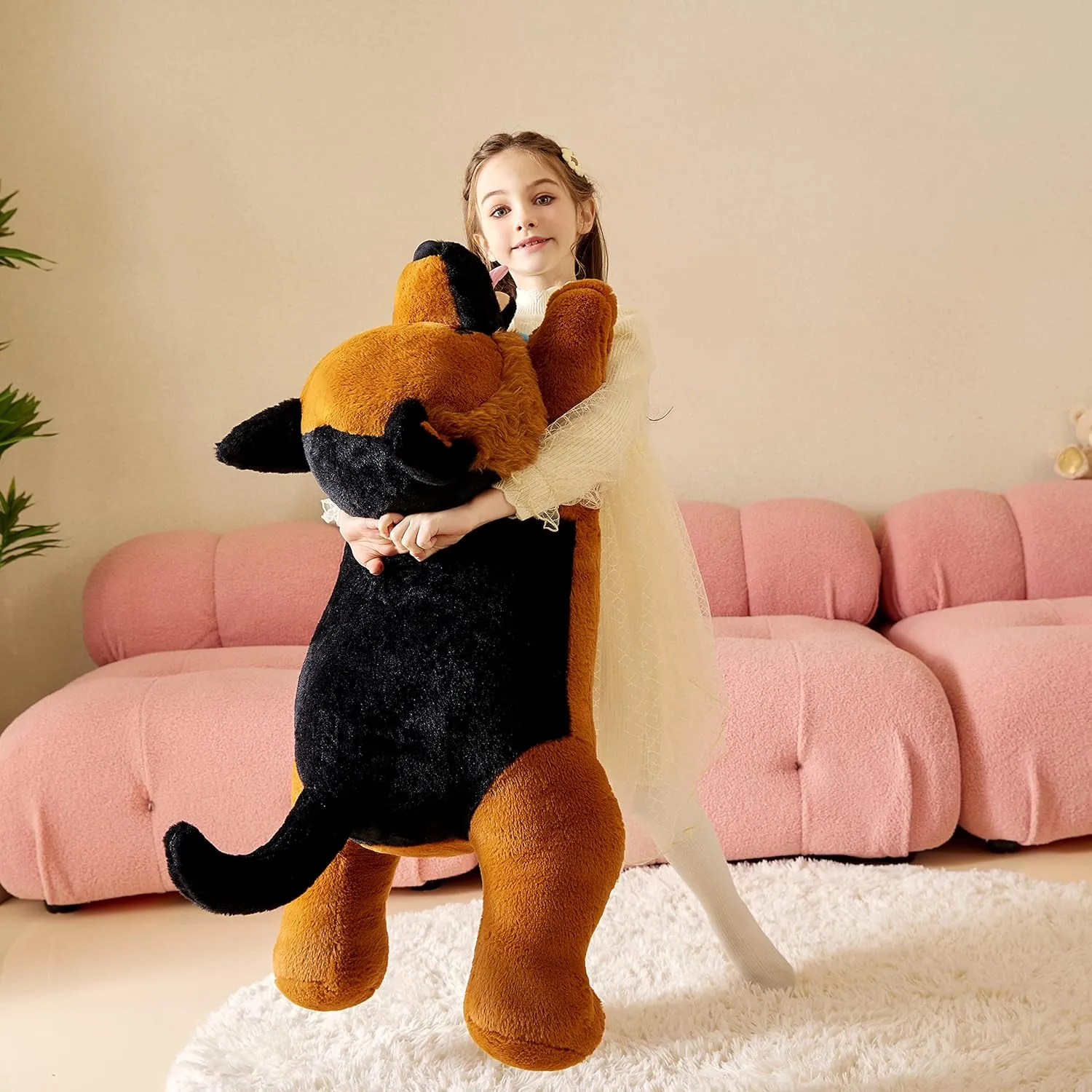 Giant German Shepherd Dog Stuffed Animal Plush Soft Toy,30" Large Cuddly Puppy Toys Jumbo Cute Big Size Huge Plushy Plushie,Birthday Gifts for Kid