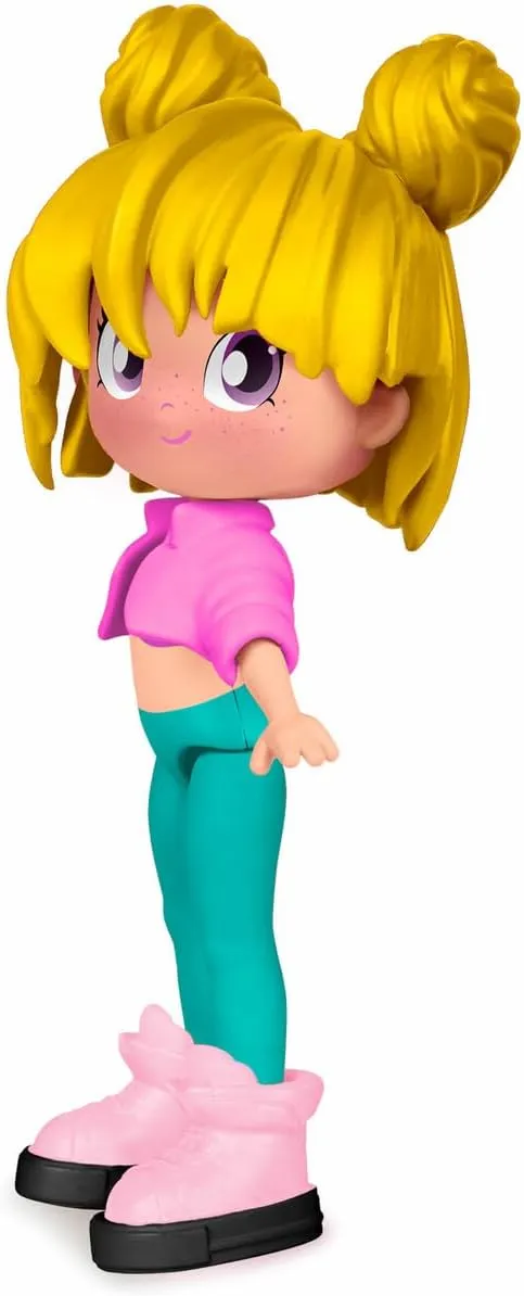 Girls Blonde, Girl TOP Blonde with Street Style Outfit, 11cm Articulated Arm and Leg Figure, Double-Sided and Interchangeable Clothes and Shoes,  4 Years, Famous (PNN00100)