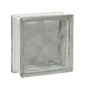 Glass Block 190 x 190 x 80mm (Sea Wave Clear)
