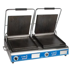 Globe GPGSDUE14D Deluxe 14" Double Combo Plate Electric Sandwich Grill